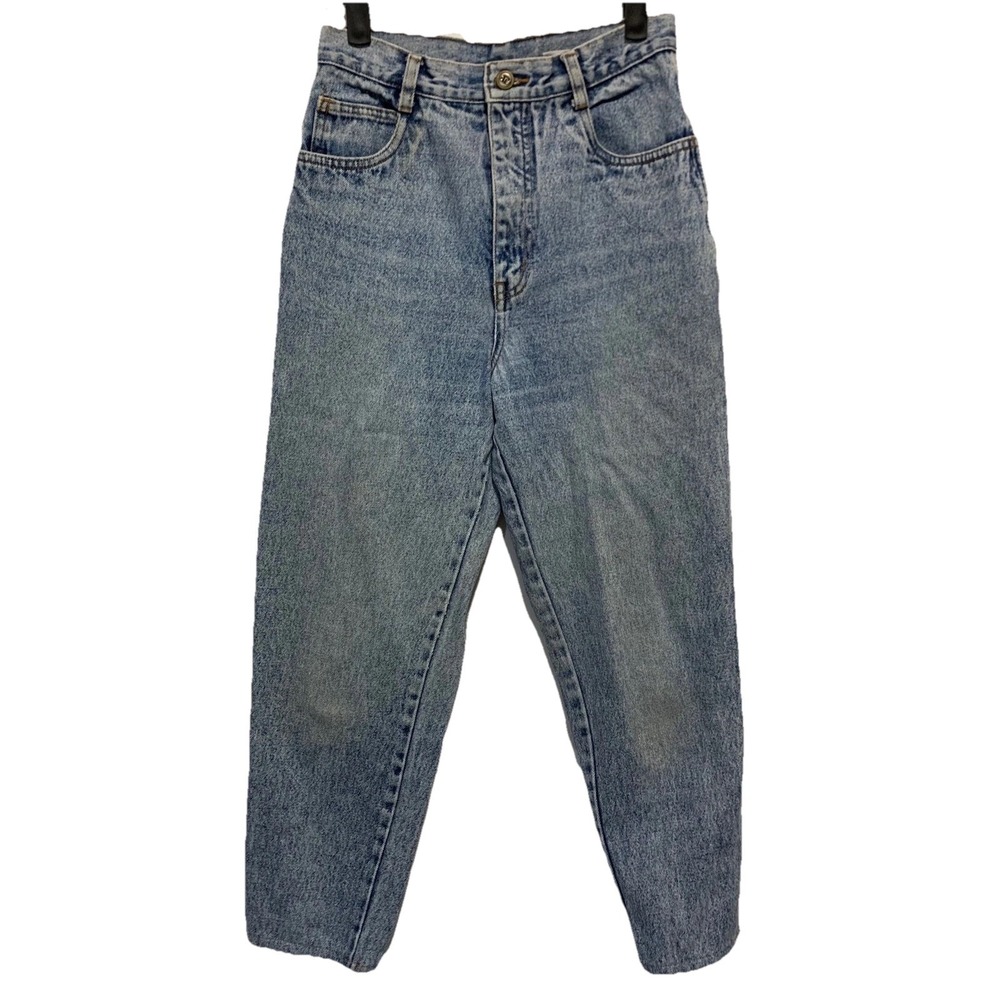 VTG Rio by Gloria Thornton Mom Jeans 7 High‎ Waisted Acid Wash Tapered Retro 80s